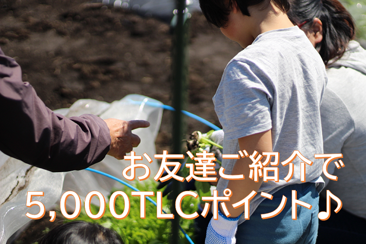 お友達ご紹介で5,000TLCポイントプレゼント♪